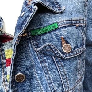 Todd Oldham Denim patchwork embroidered jacket